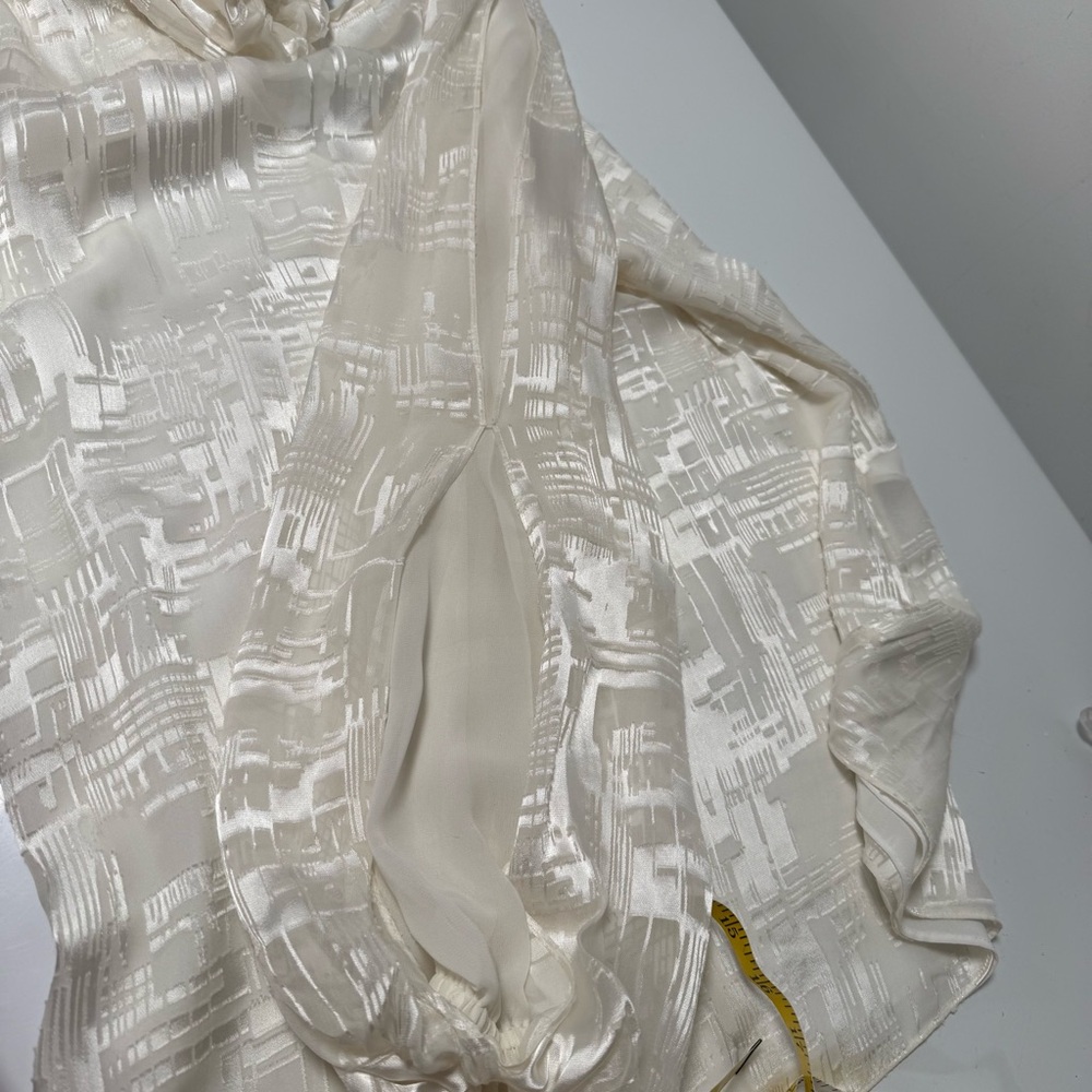 Long Sleeve Cream Blouse - Picture 9 of 10